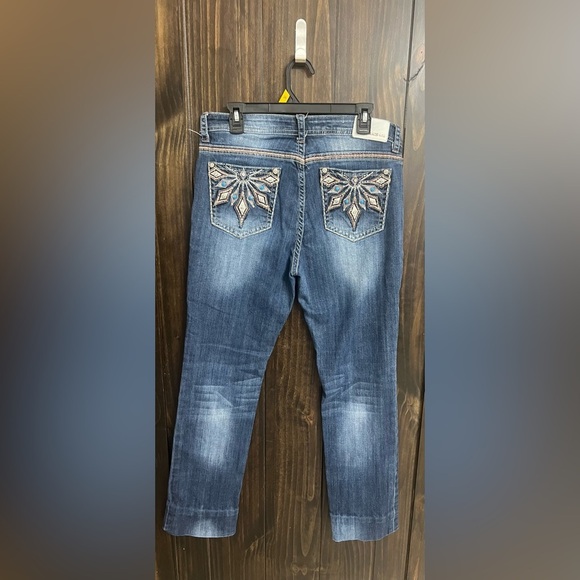 Grace in LA Denim - Grace in LA Women's Embroidered Embellished Boho Jeans Size 32